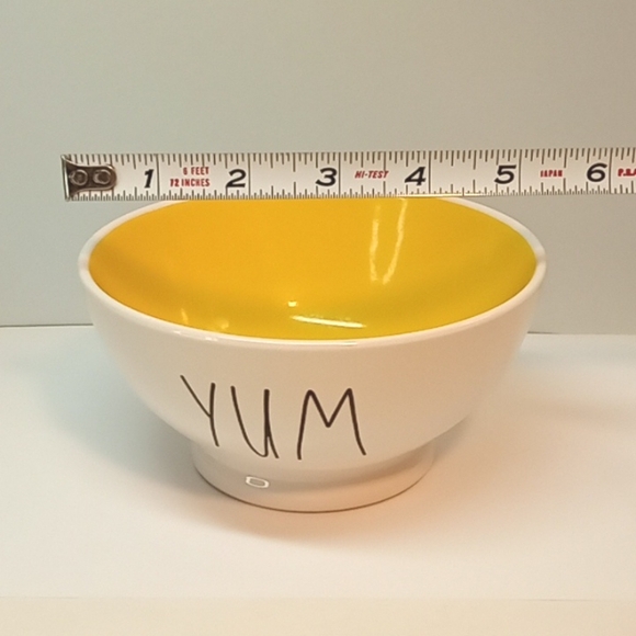 5 1/2" Rae Dunn YUM bowl with pink interior. No flaws. - Picture 7 of 7
